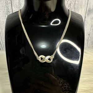 TIFFANY infinity double chain necklace